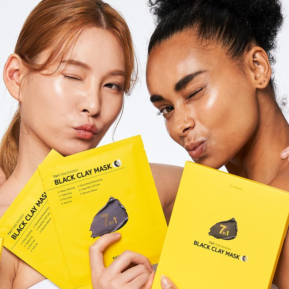 7 in 1 Total Solution Black Clay Mask